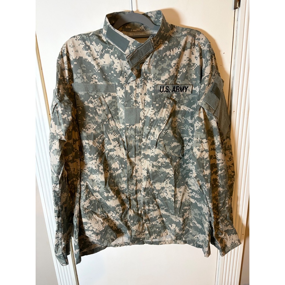 US Army ACU Digital Camo Field Jacket UCP Ripstop Large Long 8415-01-519-8607